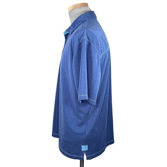 Orvis Men’s Modal Blend Polo Medium Blue Color with Light Blue Accents  XL - Picture 6 of 10